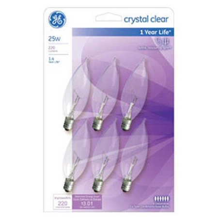 CURRENT GE Lighting 75223 25W Clear Candle Shaped Bulb  Pack of 5 165075